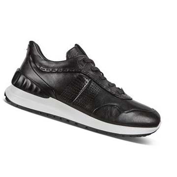 Men's Ecco Astir Embossed Casual Shoes Black | SG 457BEX